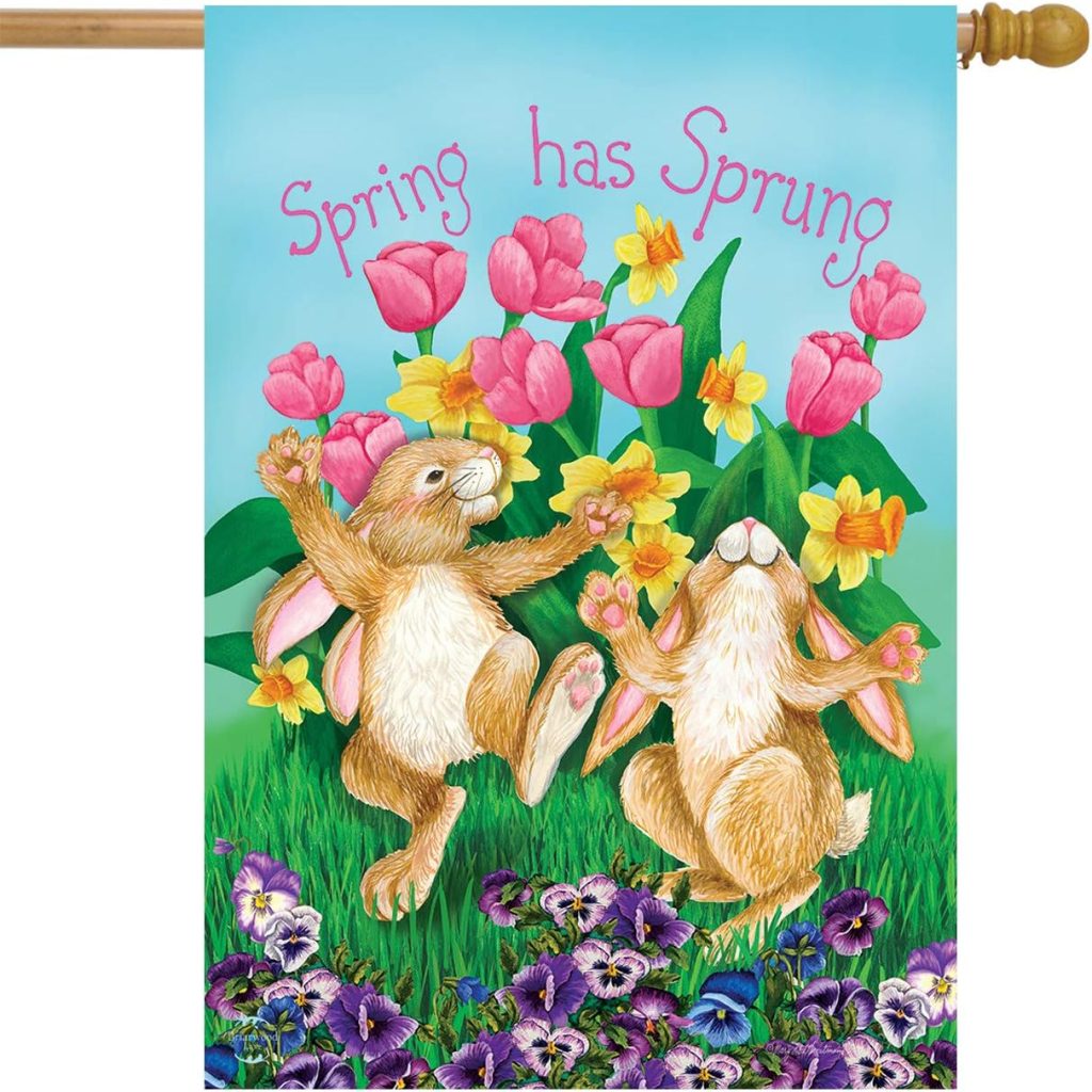 Briarwood Bunny Flag – Bring the Vibrant Charm of Springtime to Your Home