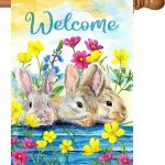 Txtains Retro Bunny Flag – Add Vibrant Charm to Your Outdoor Space