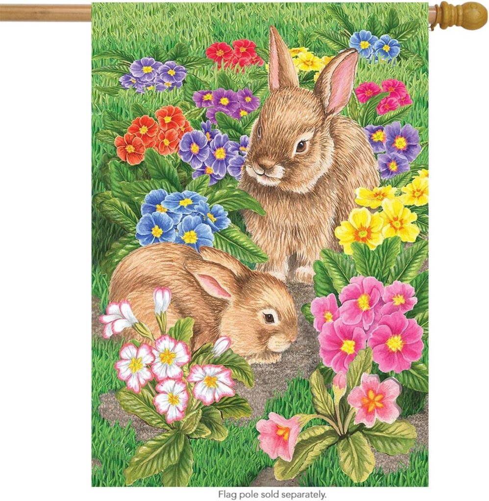 Bunny Friends Easter Flag – Add Whimsy and Joy to Your Outdoor Decor